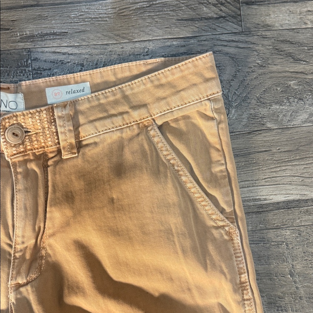 Anthropologie Chino Relaxed Fit Tan Pants - Size 27 - Picture 5 of 7